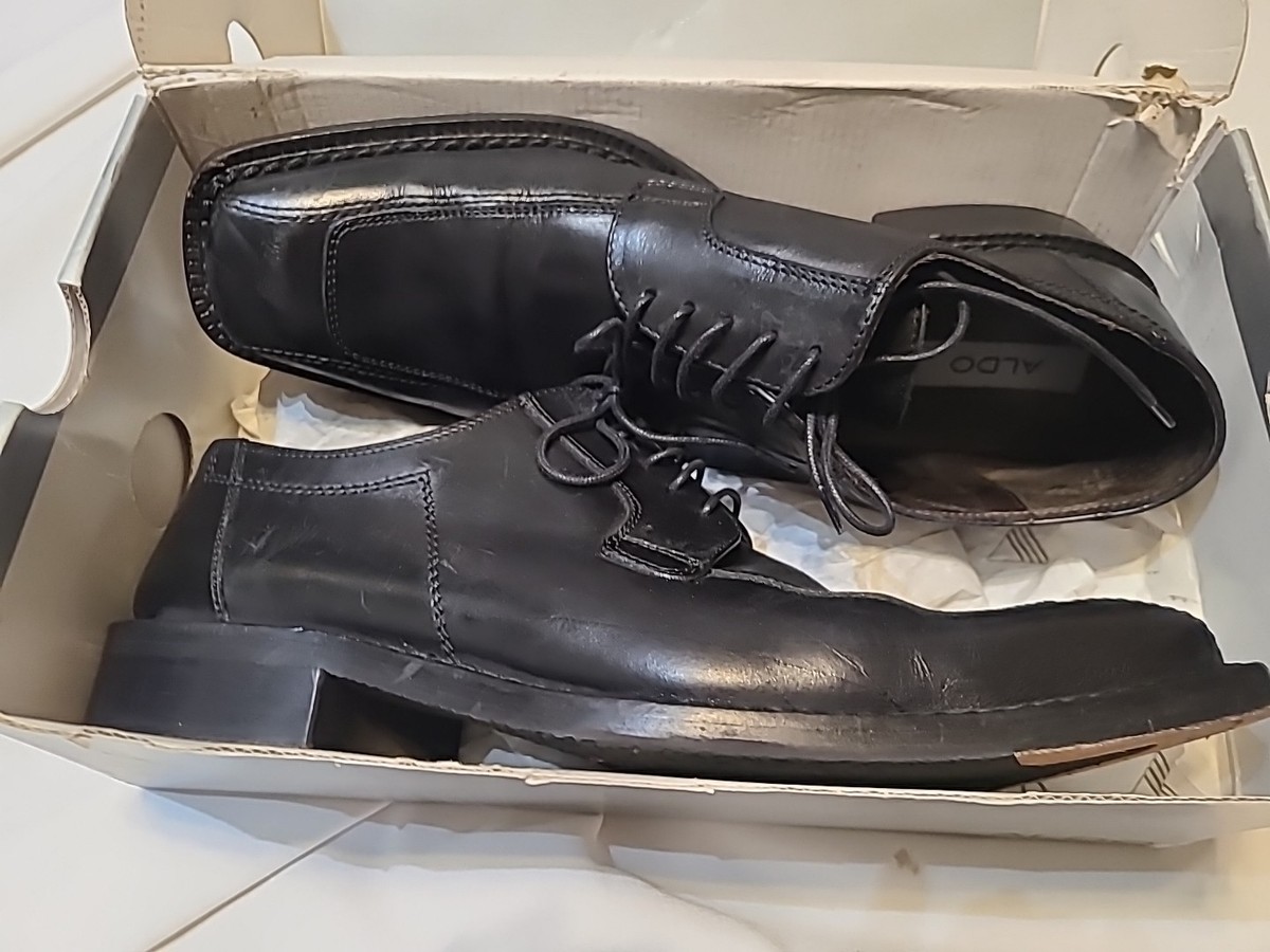 Aldo Men\'s Square Toe  Shoes Size 45 Amazon.com | ALDO Men Portsmouth Other Black 9.5 Medium  main image 3
