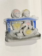 Vintage Collectible Figurine By Artmark - Goose And Children  At Fence - 