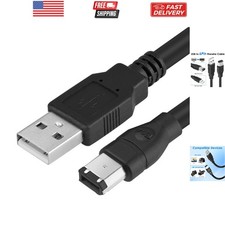 Firewire to USB Adapter Cable 6-Pin IEEE 1394 Male to USB 2.0 Male Converter ...