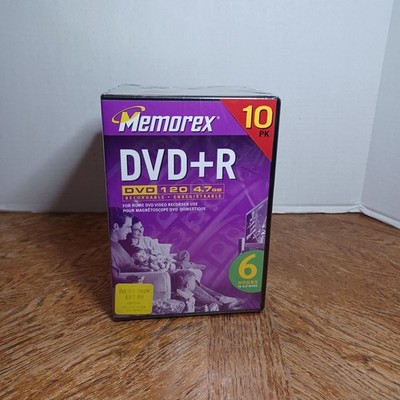 Memorex DVD + R Home DVD Video Recording Discs 120 Minutes 4.7GB PACK OF 10.