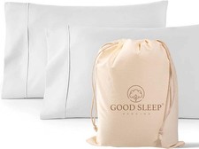 1000 TC White Standard Pillowcases Set of 2 100 Egyptian Cotton Pillow Cases