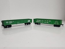 Burlington Northern Gondola Train Car Lot Green HO Scale