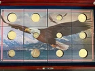 Danbury Mint Ultimate American Eagle Silver Coin Collection 12 Coins Display Cas