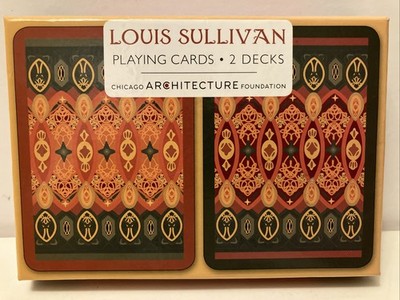 2 Deck Set Louis Sullivan Chicago Architecture Foundation Playing Cards