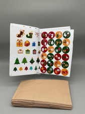 10 Brown Holiday Paper DIY Advent Calendar 24 Christmas Stickers BOCWF6GPNRK