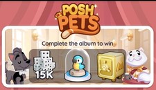 ALLE AUFKLEBER 1-2-3-4-5-6 ⭐ Monopoly go Posh Pets Stickeralbum All Set