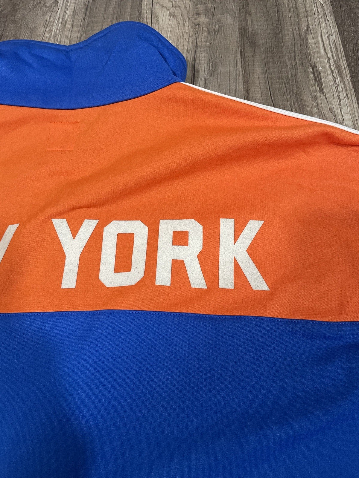 Adidas New York Track Jacket Size 2XL Y2K Vintage (2005) Orange Blue thumbnail 13