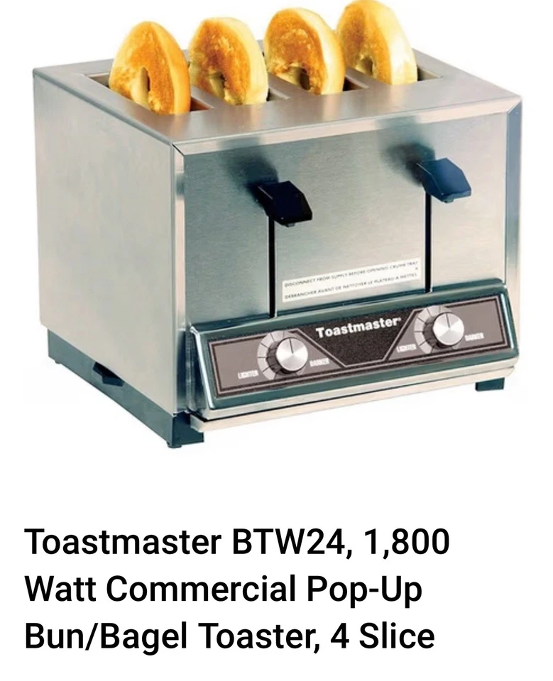 Toastmaster BTW24 Commercial Bagel / Bun Pop-Up 4-Slot Toaster - 208V - Image 2 of 4