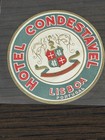 1940s Lisbon Portugal Vintage Travel Label: Hotel Condestavel RARE Lisboa travel — photo 4