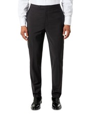 Calvin Klein Mens Skinny fit Wool Tuxedo Pants 30 / 32 Black Solid