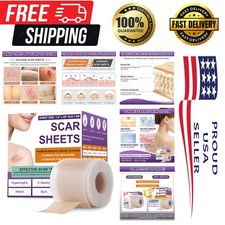 Silicone Scar Sheets, Medical Grade Silicone Scar Tape for Surgical, Hypertro...