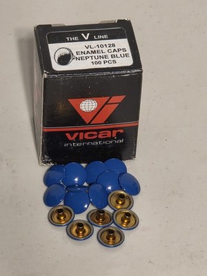 Vicar 10128 Neptune Blue Enamel Caps 100/box