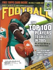 September 2005 Beckett Football  - Ronnie Brown - Miami Dolphins