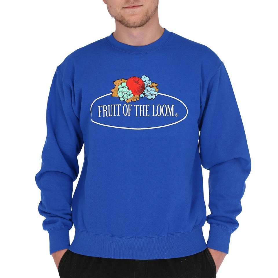 Fruit of the Loom Sudadera Grande Logo Vintage Estampado En Pecho Hombre - Imagen 1 de 1