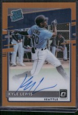 2020 Panini Donruss Optic - Rated Rookies Kyle Lewis #56 Orange Prizm /100 (RC)