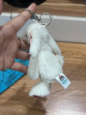 Jellycat Blossom Cream Bunny Berry Plush Keychain Bag Charm NWT