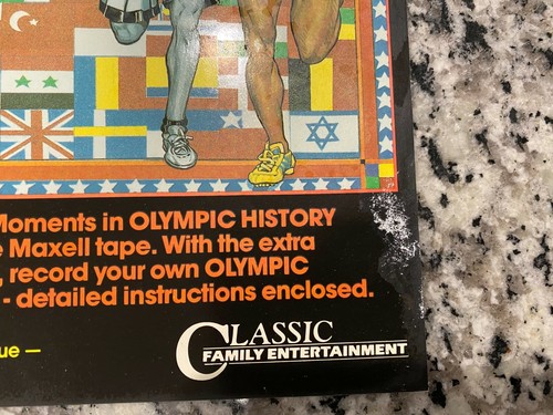 OLYMPICS THE FIRST 90 YEARS 1894-1984 VHS PROMO AD SLICK SALES SHEET 1986 RARE! - Picture 2 of 3