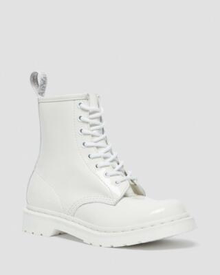 Dr. Martens Women's 1460 Mono White Patent Lamper 8-Eye Dr. Martens Women's 1460 Mono White Patent Lamper 8-Eye