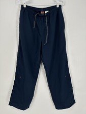 Vintage Nike Pants Womens Large Blue Team Track Pant Windbreaker Active