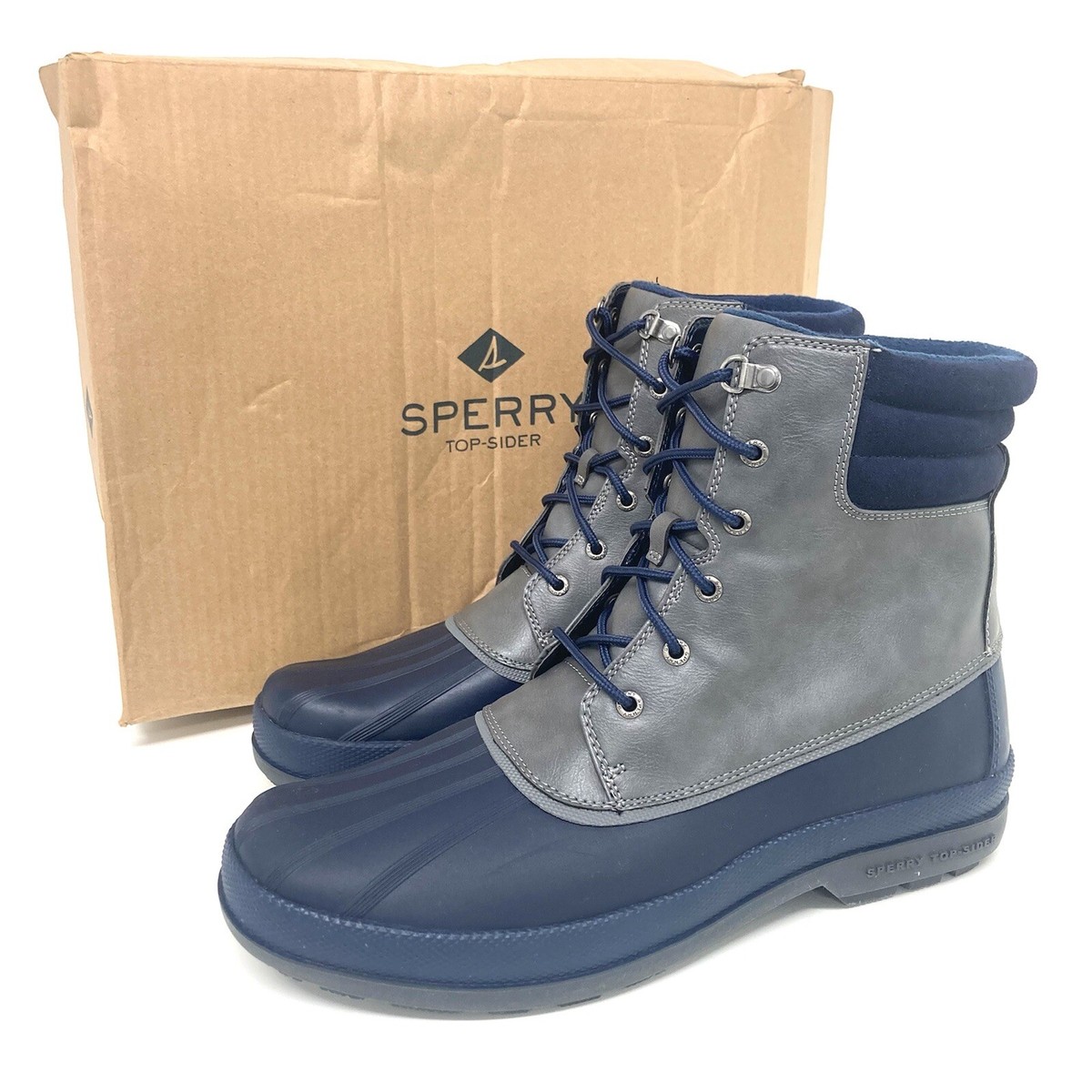 mens grey sperry duck boots