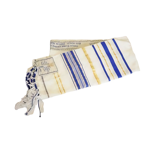 Messianic Tallit Prayer Shawl from Holy Land Israel M - 72" X 22" / 180 x 56 cm - Picture 4 of 4
