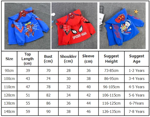 Spiderman Windbreaker Jacket Boys Childrens Hooded Thin Jacket Christmas Gifts - Picture 2 of 31