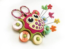 OWL ESSENTIALS SEWING CADDY  PIN CUSHION FOR ARTS AND CRAFTS