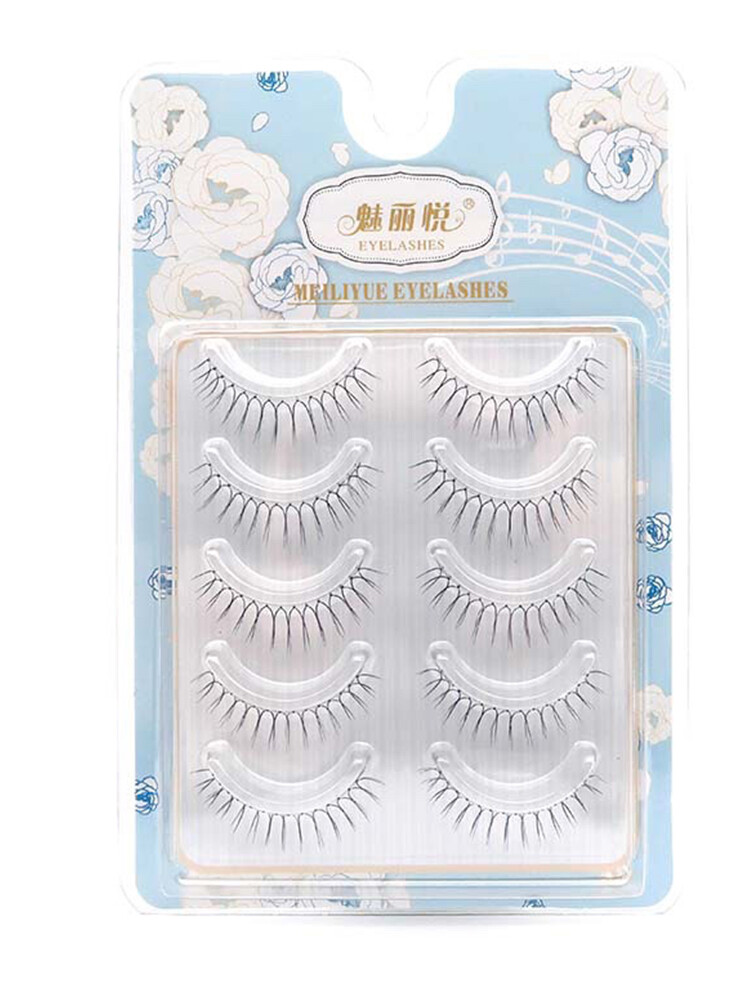 Reusable False Eyelashes Natural Wispy Ushaped Lash Extension Korean