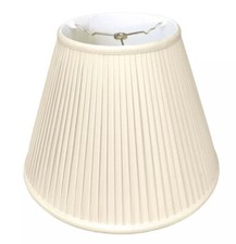 Royal Designs Deep Empire Side Pleat Lamp Shade, Eggshell, 9" X 16" X 12.25"