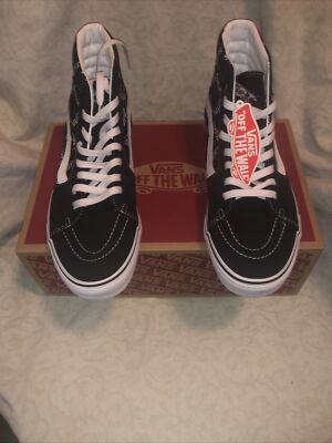 Vans New UA Sk8-Hi Shadow Vans Men Size USA 10 Skate Shoes Black/True White 
