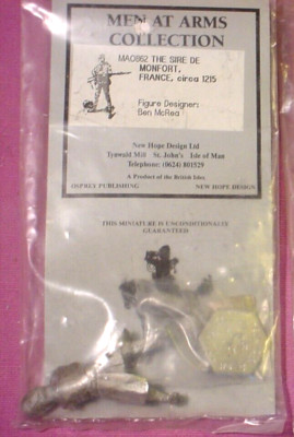 New Hope Design MA0862 SIRE DE MONTFORT France 1215 METAL 54mm 1/32 Men At Arms