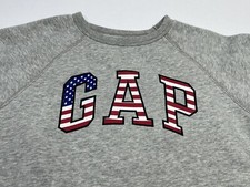 Gap Sweatshirt Children  s Small 6-7 Pullover Gray July 4TH PATRIOTIC American