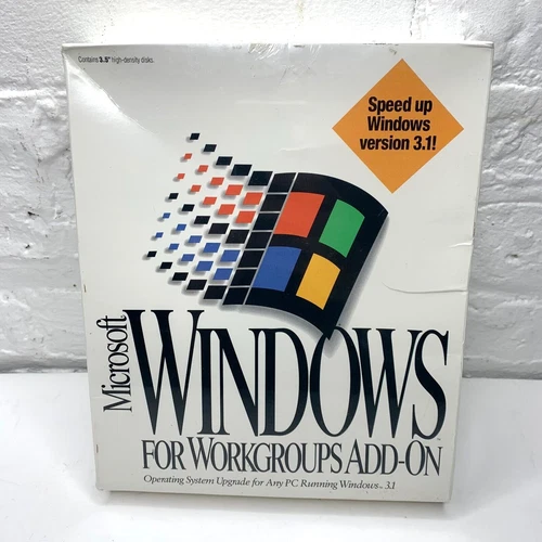 Microsoft Windows for Workgroups Add-on Upgrade for 3.1 Sealed New in Box 1994