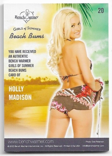 2025 BENCHWARMER GIRLS OF SUMMER HOLLY MADISON BEACH BUMS BUTT CARD /10 TGND HOT - Picture 2 of 2