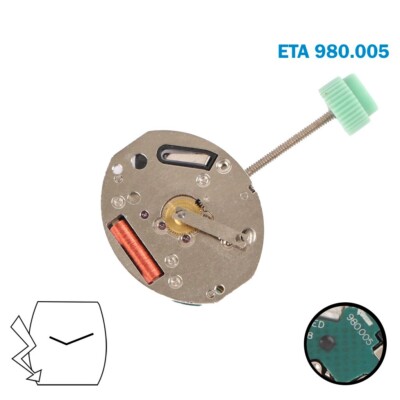 ETA Swiss Quartz Watch Movement, Hands,