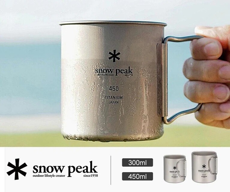Snow Peak MG-142 MG-143 Camping Cup Single Mug Titanium Mug