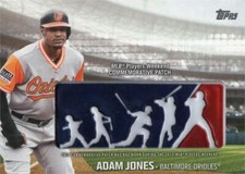 Adam Jones baseball card 2018 Topps Players Weekend Commemorative Patch #PWPAJO