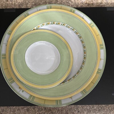 Spal Springtime Portugal Mikasa ENGLISH ROSE Dinner plate 10.5'' Yellow Green