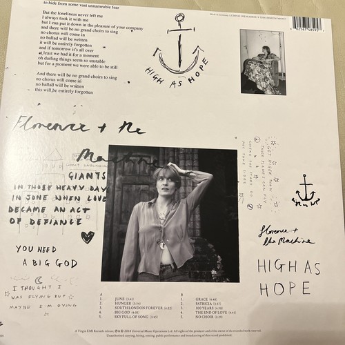 SIGNED Florence and the machine - high as hope vinyl signed by Florence welch - Picture 3 of 4