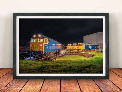 Class 50 Gerahmter Druck 50035, 50007, 50033, 50049 BR Blue Severn Valley Railway. | Condition: New