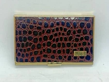 Vintage - Colibri Leather Folding Cigarette Case, Marked: JEG