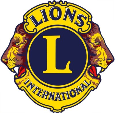 Lions International Fraternal Org. Sign: 28'' Tall Diecut USA STEEL XL Size