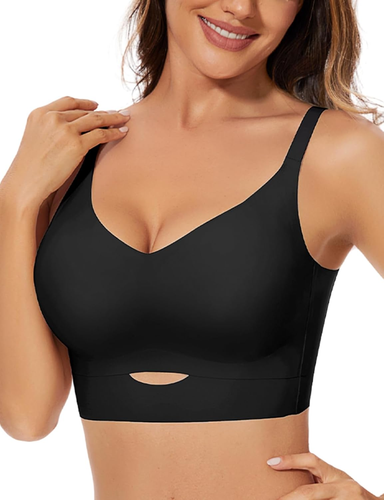 Bras for Women No Underwire, Wireless Padded Push up with Support Seamless Longl