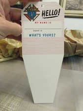 Older KNIGHTS OF COLUMBUS "HELLO! MY NAME IS....." NAME BADGE
