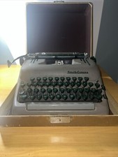 Vintage 1955 Smith Corona Silent Super Typewriter Light Teal w/ Tan Case thumbnail