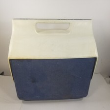 Vintage Little Playmate by Igloo Lunchmate Cooler Blue White Made in USA
