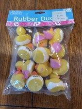 12 Mini Baby Pink Rubber Ducks Set of 12 - 1" ducks Cake Table Decoration Favor