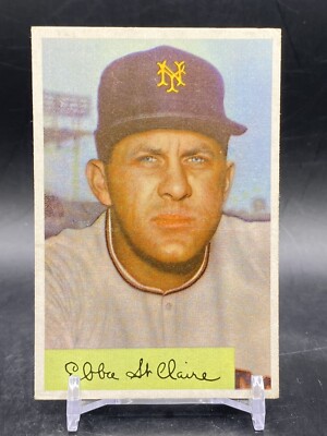 1954 Bowman #128 Ebba St.Claire New York Giants Vintage Baseball Card VTG