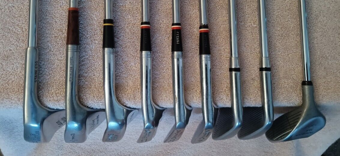 TZ GOLF - VINTAGE SUNDAY SET 7 Wood, Swing CB's, Spalding BLADES