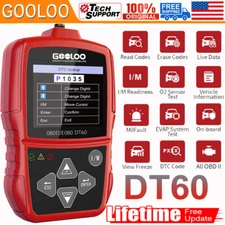 DT60 Automotive Code Reader OBD2 Scanner Car Check Engine Fault Diagnostic Tool
